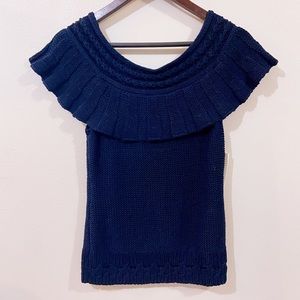 Anthropologie Navy Blue Sleeveless Sweater
